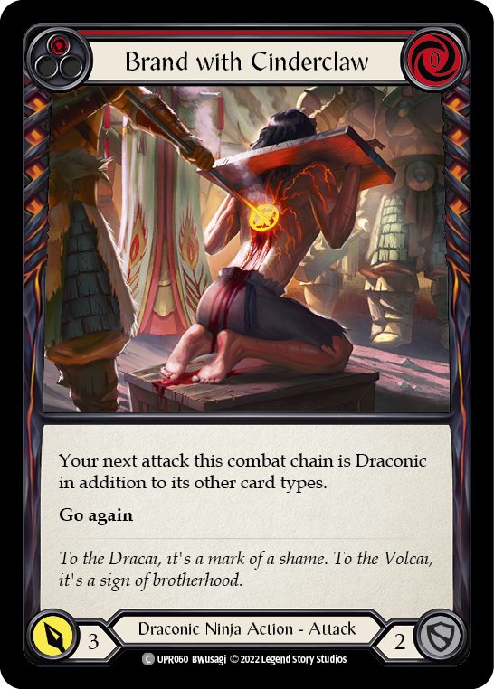 Brand with Cinderclaw (Red) [UPR060] (Uprising)  Rainbow Foil | Good Games Morley