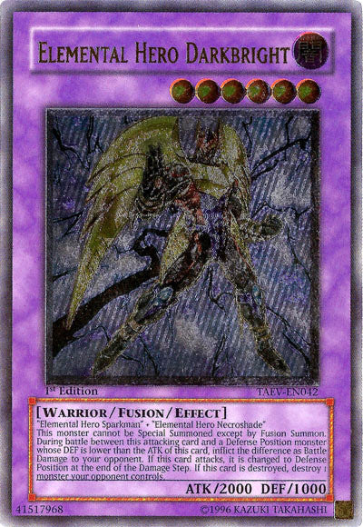 Elemental Hero Darkbright [TAEV-EN042] Ultimate Rare | Good Games Morley