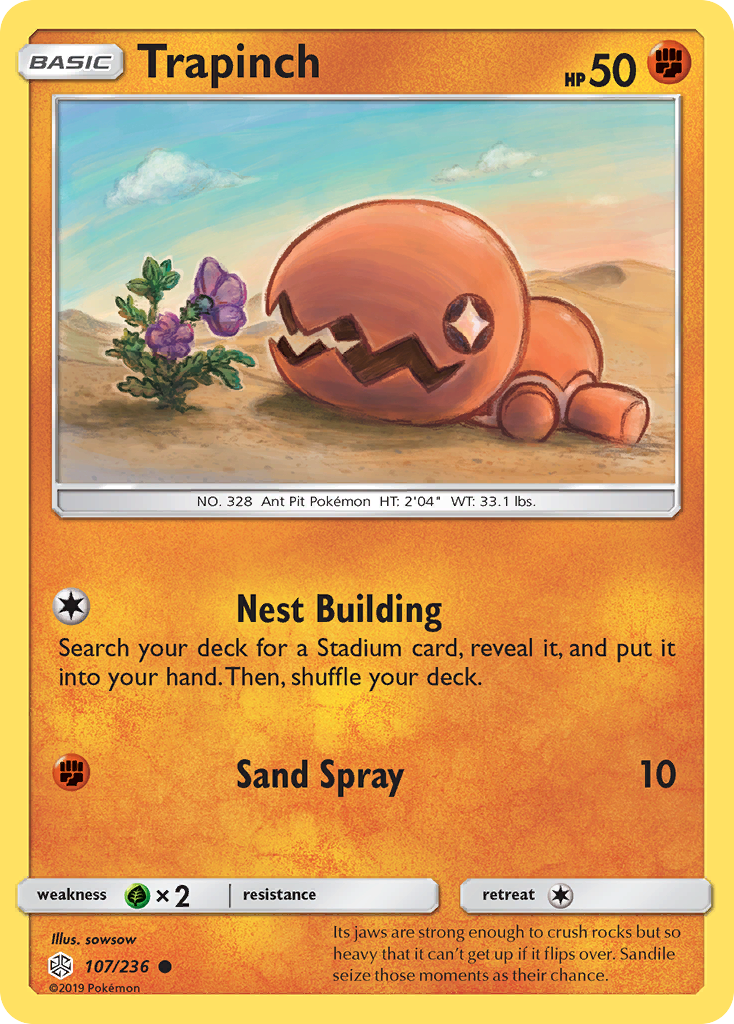 Trapinch (107/236) [Sun & Moon: Cosmic Eclipse] | Good Games Morley
