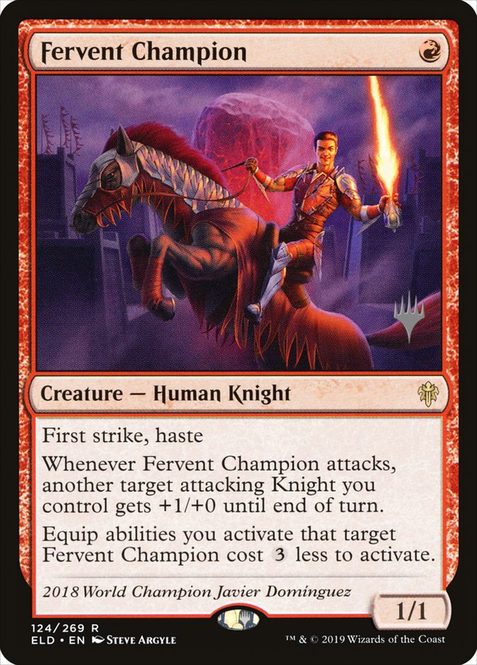 Fervent Champion (Promo Pack) [Throne of Eldraine Promos] | Good Games Morley