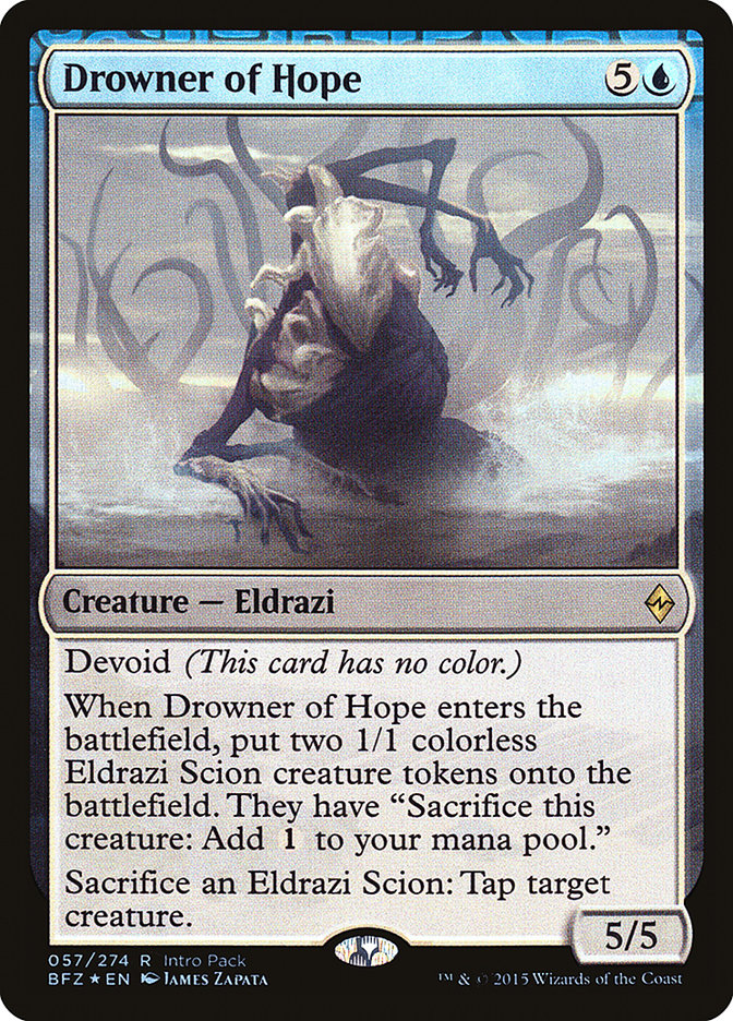 Drowner of Hope (Intro Pack) [Battle for Zendikar Promos] | Good Games Morley