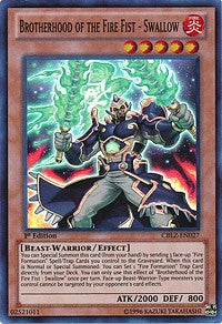Brotherhood of the Fire Fist - Swallow [CBLZ-EN027] Super Rare | Good Games Morley