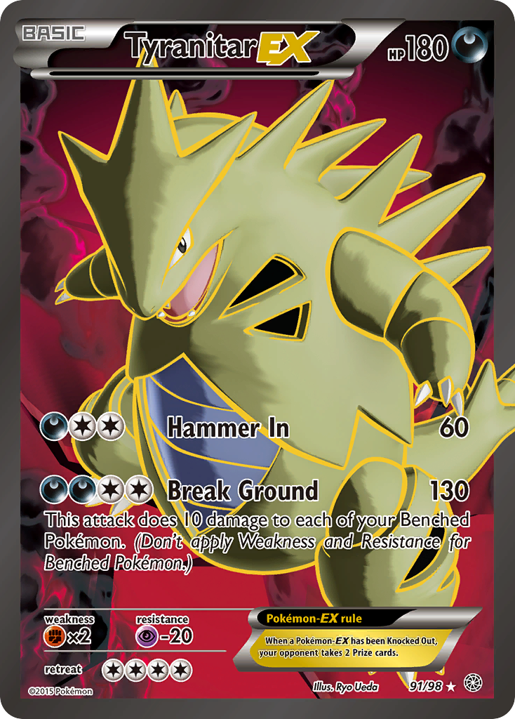 Tyranitar EX (91/98) [XY: Ancient Origins] | Good Games Morley