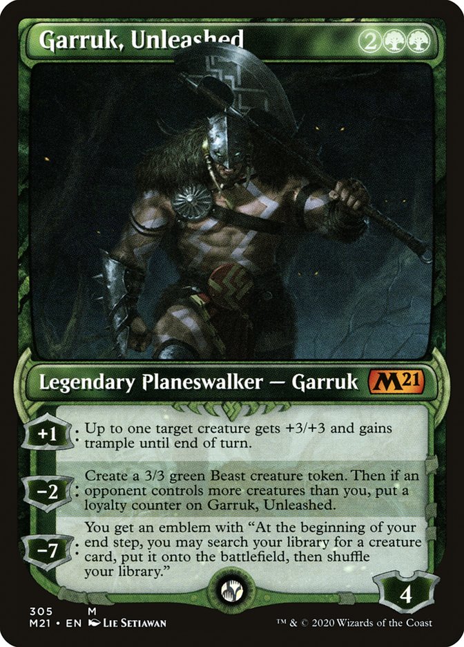 Garruk, Unleashed (Showcase) [Core Set 2021] | Good Games Morley