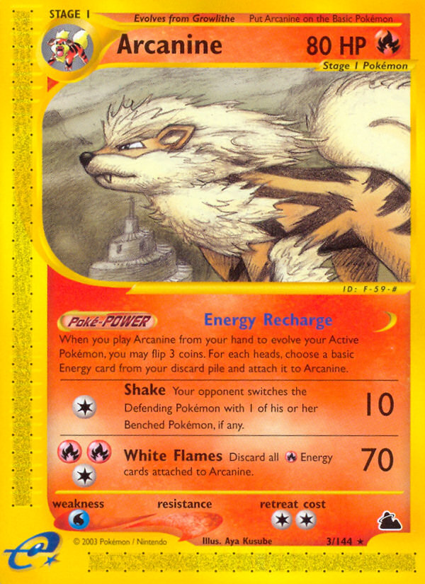 Arcanine (3/144) [Skyridge] | Good Games Morley