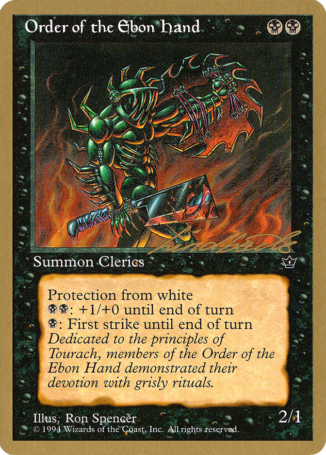 Order of the Ebon Hand (Spencer) (Leon Lindback) [Pro Tour Collector Set] | Good Games Morley