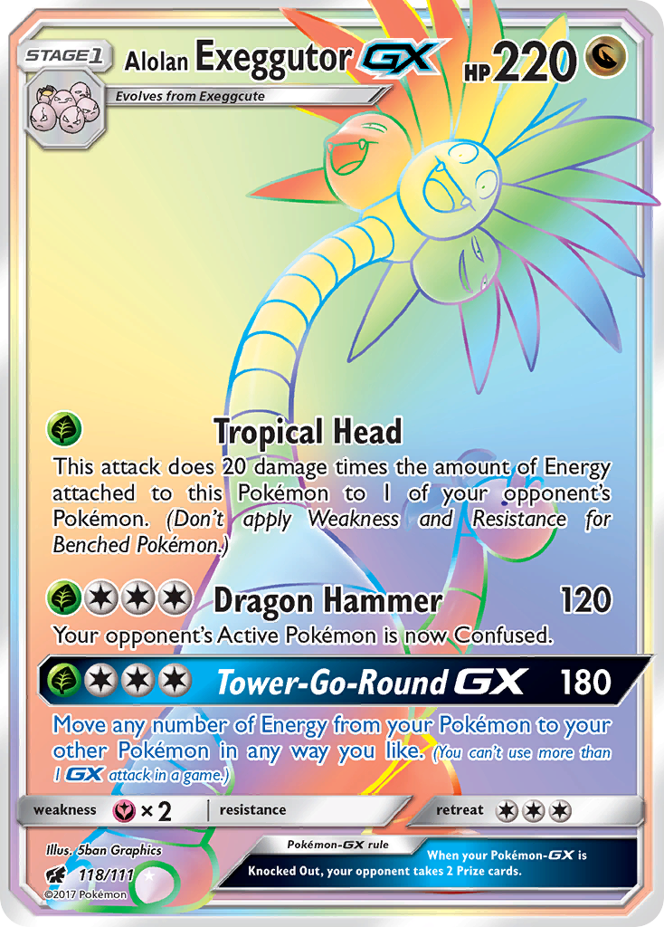 Alolan Exeggutor GX (118/111) [Sun & Moon: Crimson Invasion] | Good Games Morley