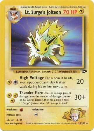 Lt. Surge's Jolteon (28/132) [Gym Challenge Unlimited] | Good Games Morley