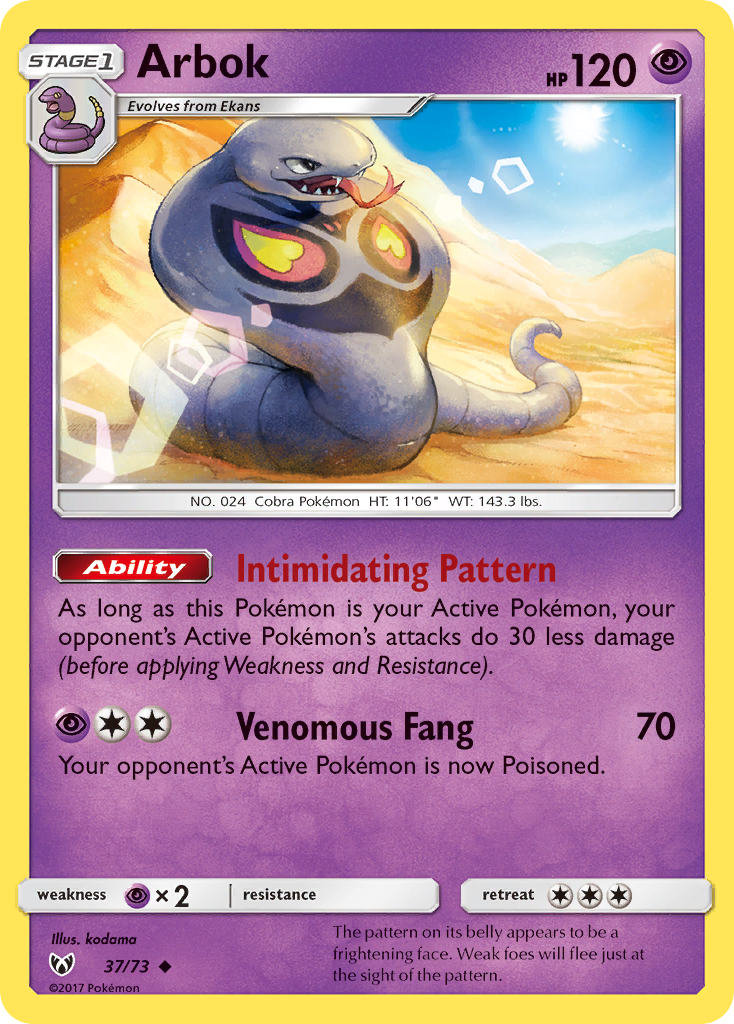 Arbok (37/73) [Sun & Moon: Shining Legends] | Good Games Morley