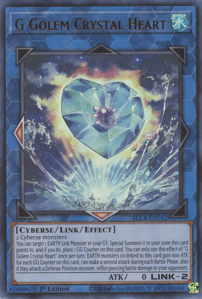 G Golem Crystal Heart [BLCR-EN042] Ultra Rare | Good Games Morley