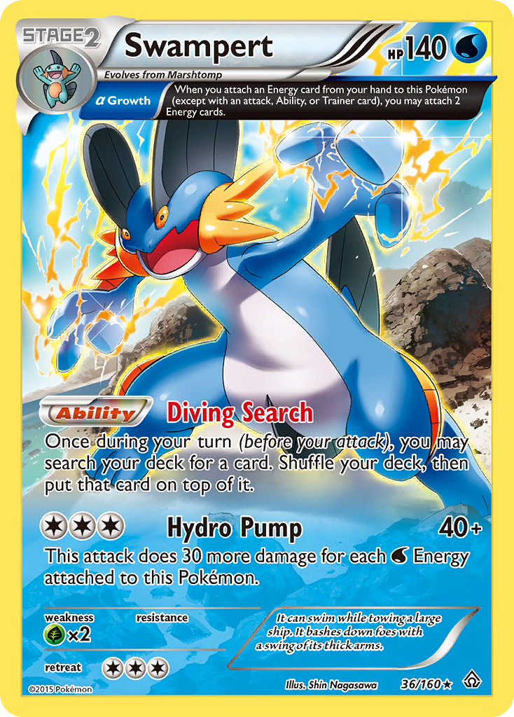 Swampert (36/160) [XY: Primal Clash] | Good Games Morley