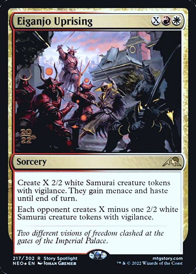 Eiganjo Uprising [Kamigawa: Neon Dynasty Prerelease Promos] | Good Games Morley