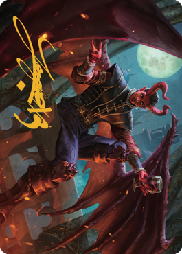 Raphael, Fiendish Savior Art Card (40) (Gold-Stamped Signature) [Commander Legends: Battle for Baldur's Gate Art Series] | Good Games Morley