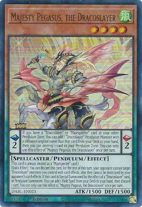 Majesty Pegasus, the Dracoslayer [DABL-EN023] Ultra Rare | Good Games Morley