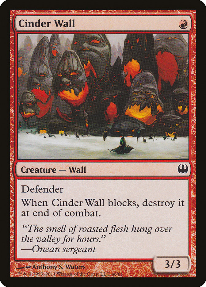 Cinder Wall [Duel Decks: Knights vs. Dragons] | Good Games Morley