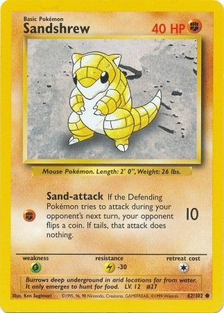 Sandshrew (62/102) [Base Set Unlimited] | Good Games Morley