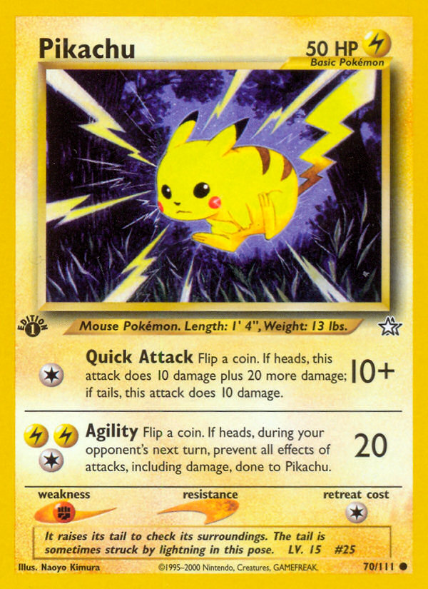 Pikachu (70/111) [Neo Genesis 1st Edition] | Good Games Morley