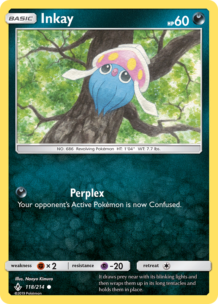 Inkay (118/214) [Sun & Moon: Unbroken Bonds] | Good Games Morley