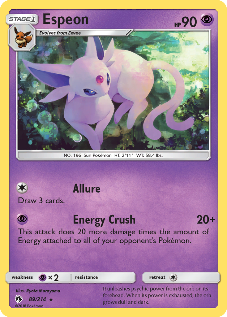 Espeon (89/214) [Sun & Moon: Lost Thunder] | Good Games Morley