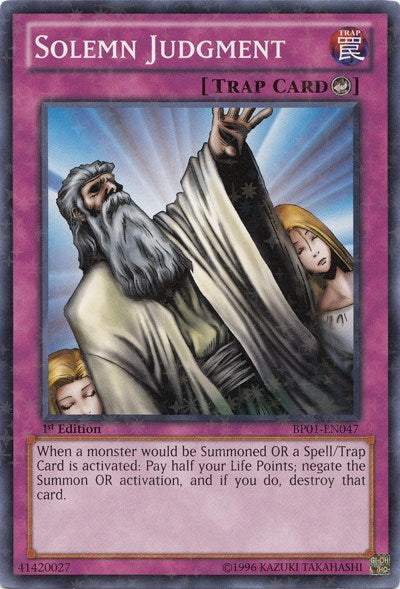 Solemn Judgment [BP01-EN047] Starfoil Rare | Good Games Morley
