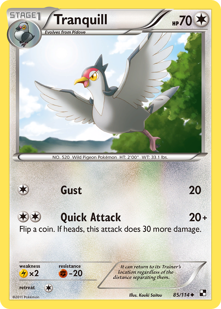 Tranquill (85/114) [Black & White: Base Set] | Good Games Morley
