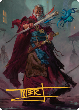 Elminster Art Card (64) (Gold-Stamped Signature) [Commander Legends: Battle for Baldur's Gate Art Series] | Good Games Morley