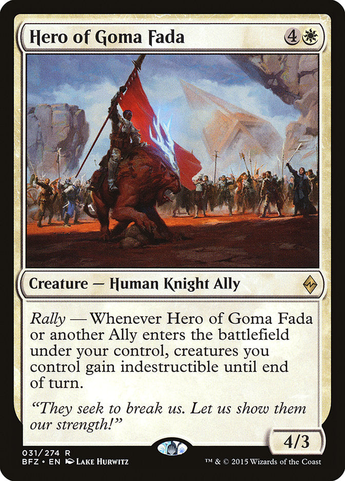 Hero of Goma Fada [Battle for Zendikar] | Good Games Morley