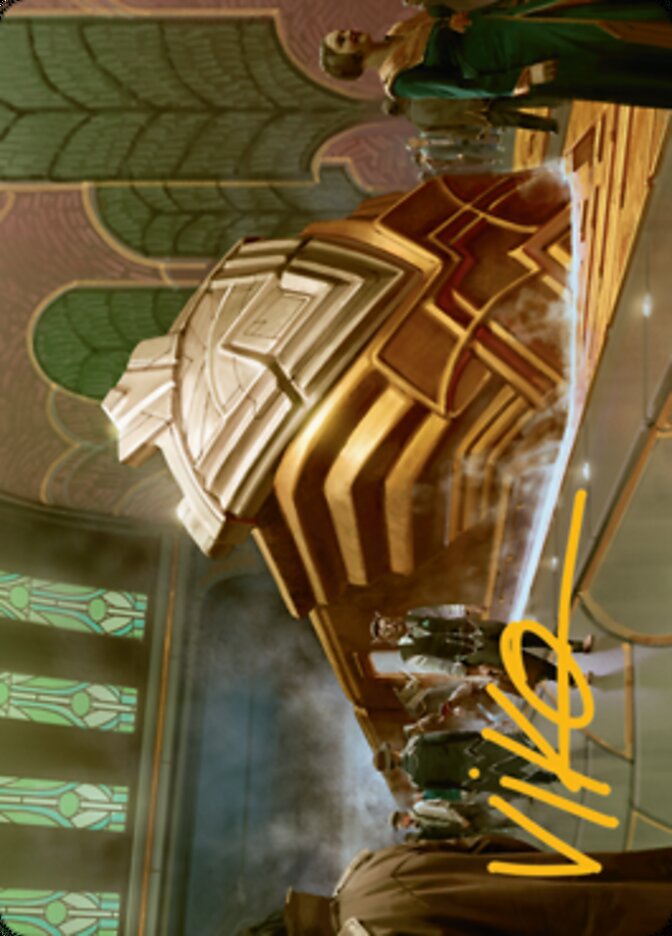 Capenna Express Art Card (Gold-Stamped Signature) [Streets of New Capenna Art Series] | Good Games Morley