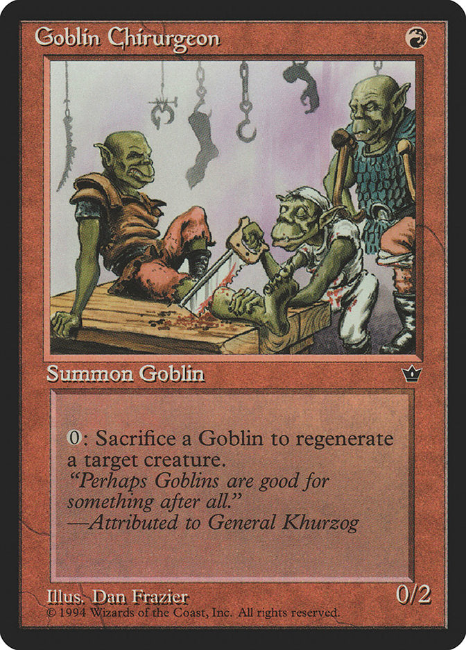 Goblin Chirurgeon (Dan Frazier) [Fallen Empires] | Good Games Morley