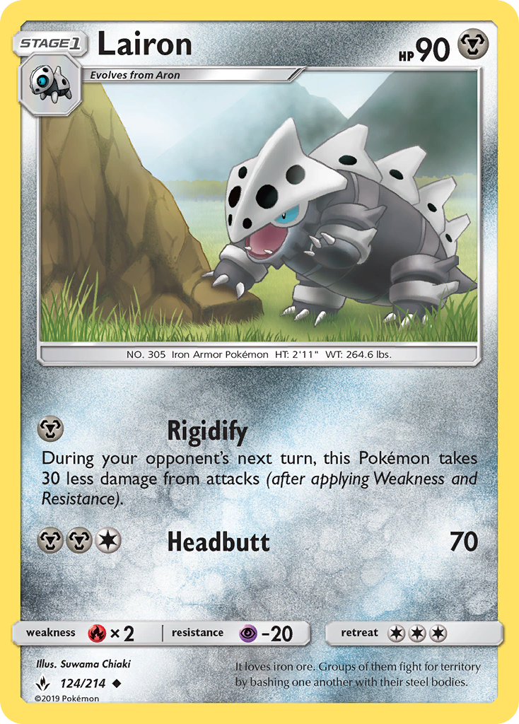 Lairon (124/214) [Sun & Moon: Unbroken Bonds] | Good Games Morley