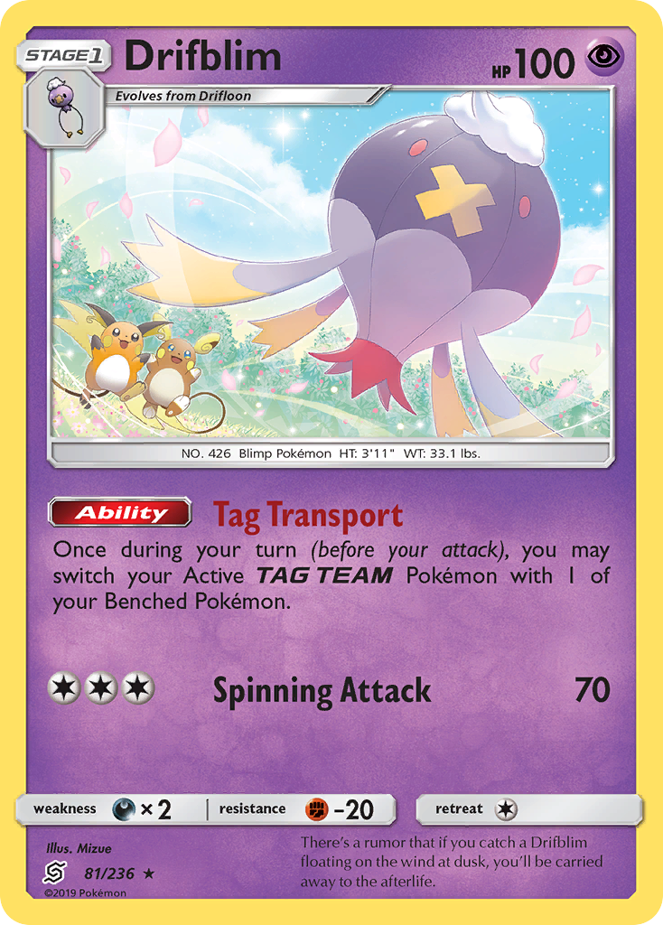 Drifblim (81/236) [Sun & Moon: Unified Minds] | Good Games Morley