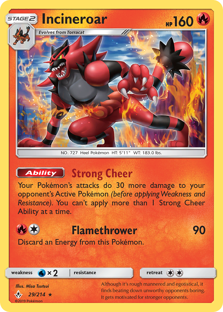 Incineroar (29/214) [Sun & Moon: Unbroken Bonds] | Good Games Morley