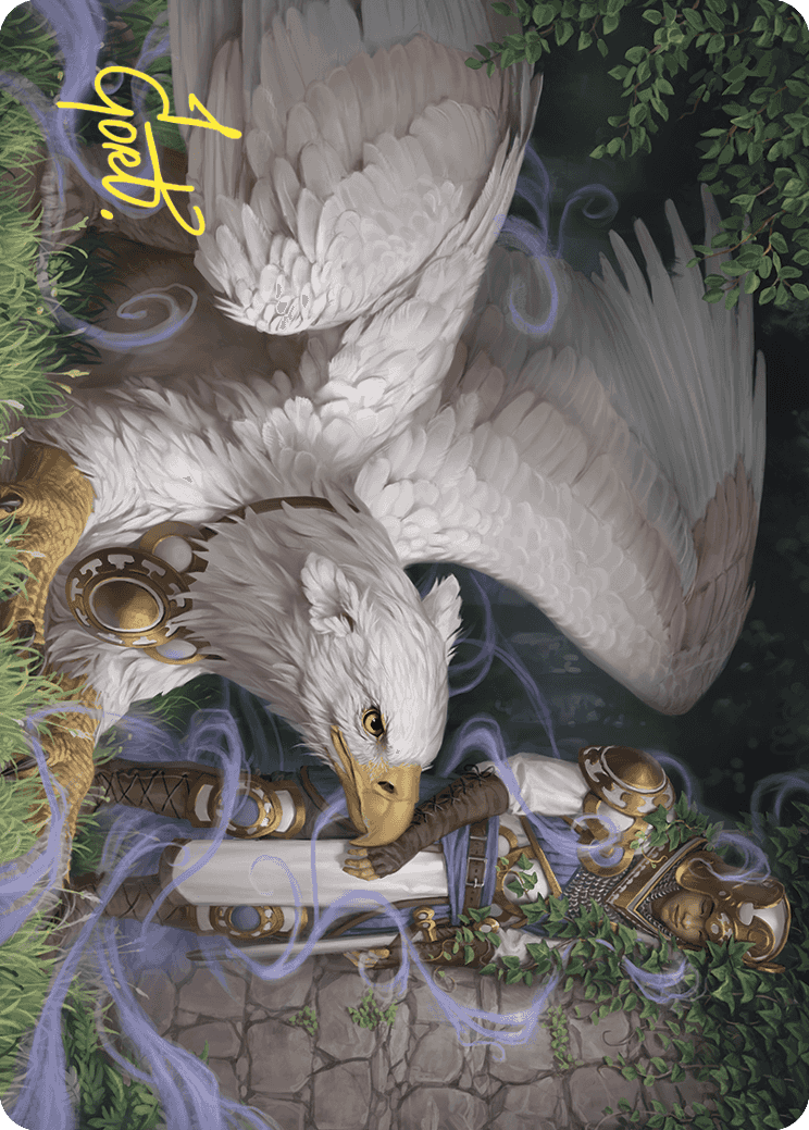 Dutiful Griffin Art Card (Gold-Stamped Signature) [Wilds of Eldraine Art Series] | Good Games Morley