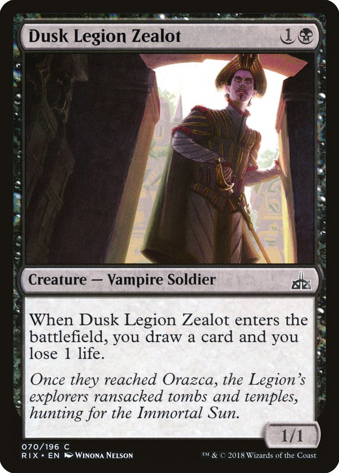 Dusk Legion Zealot [Rivals of Ixalan] | Good Games Morley