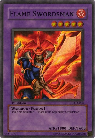 Flame Swordsman [LOB-003] Super Rare | Good Games Morley