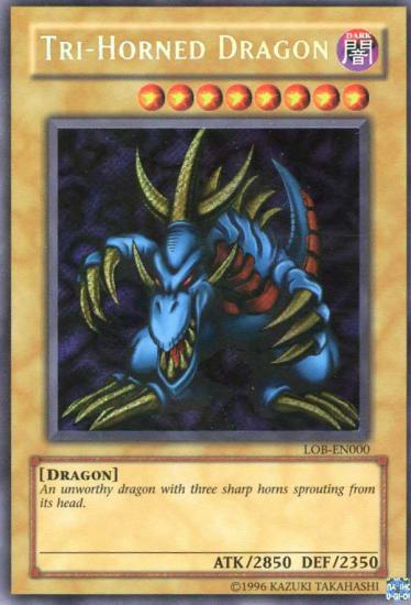 Tri-Horned Dragon [LOB-EN000] Secret Rare | Good Games Morley
