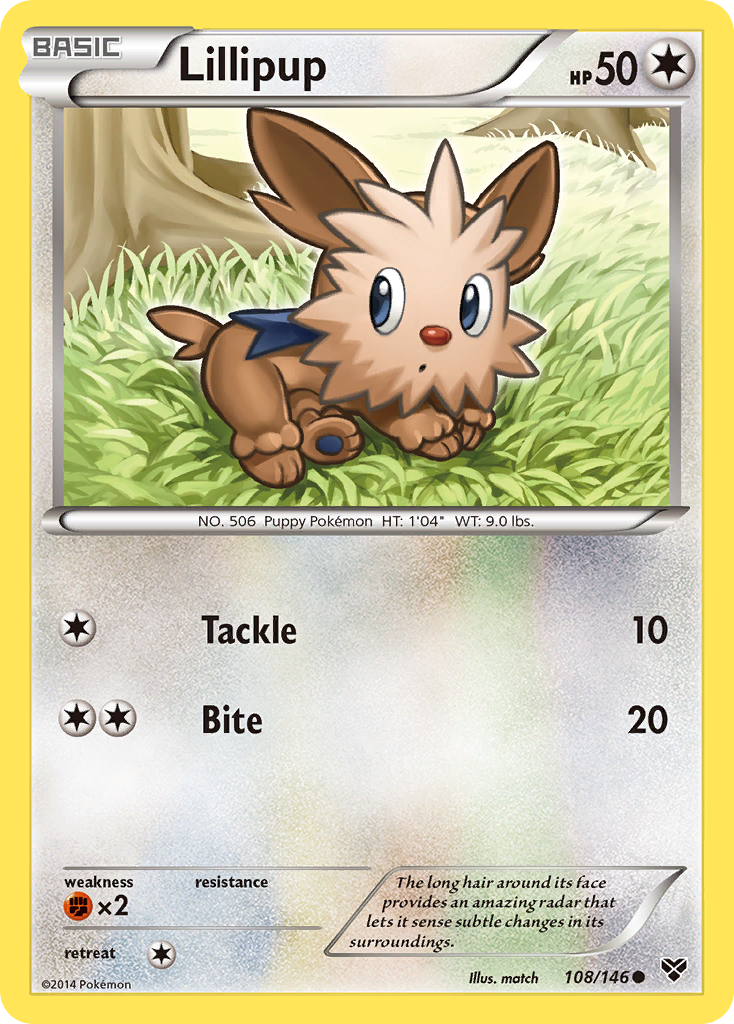 Lillipup (108/146) [XY: Base Set] | Good Games Morley