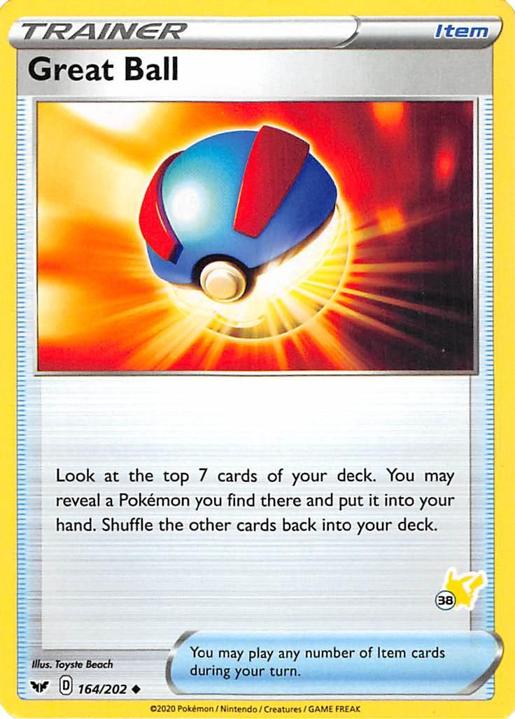 Great Ball (164/202) (Pikachu Stamp #38) [Battle Academy 2022] | Good Games Morley