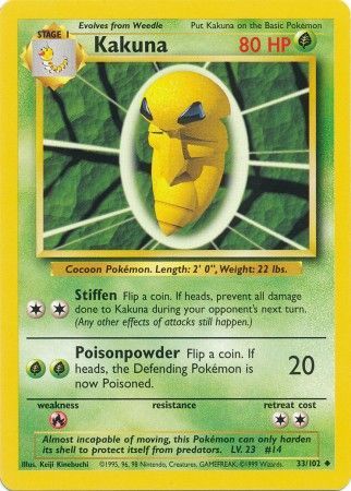 Kakuna (33/102) [Base Set Unlimited] | Good Games Morley