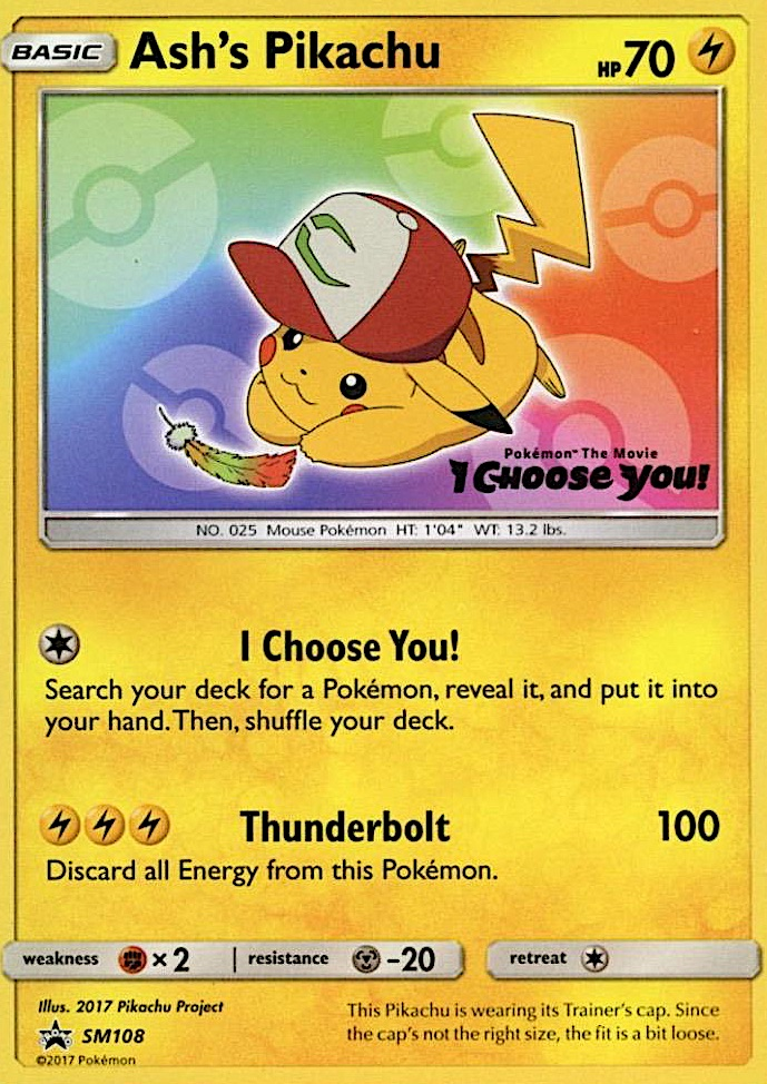 Ash's Pikachu (SM108) [Sun & Moon: Black Star Promos] | Good Games Morley