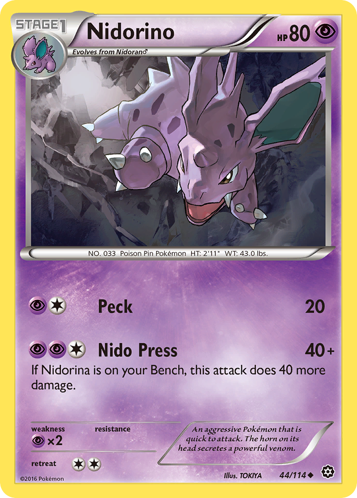 Nidorino (44/114) [XY: Steam Siege] | Good Games Morley