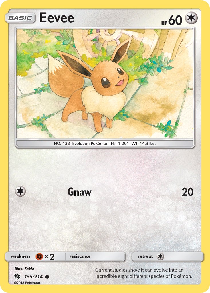 Eevee (155/214) (Let's Play, Eevee Cracked Ice Holo) (Theme Deck Exclusives) [Sun & Moon: Lost Thunder] | Good Games Morley