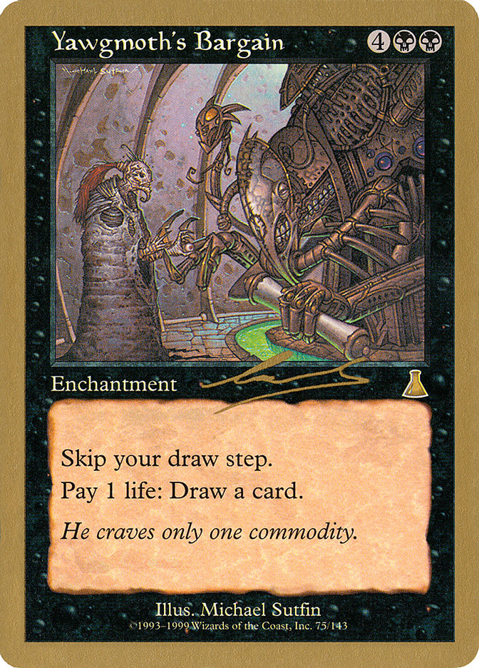 Yawgmoth's Bargain (Nicolas Labarre) [World Championship Decks 2000] | Good Games Morley