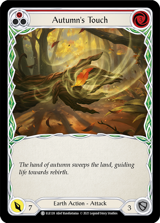 Autumn's Touch (Red) [ELE128] (Tales of Aria)  1st Edition Rainbow Foil | Good Games Morley