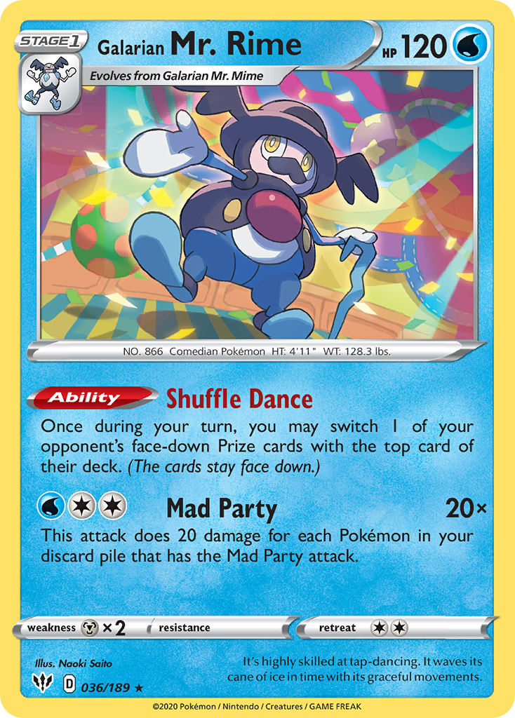 Galarian Mr. Rime (036/189) [Sword & Shield: Darkness Ablaze] | Good Games Morley