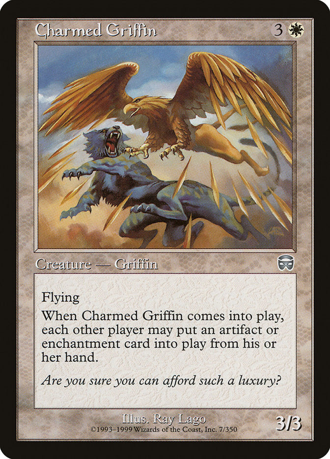 Charmed Griffin [Mercadian Masques] | Good Games Morley
