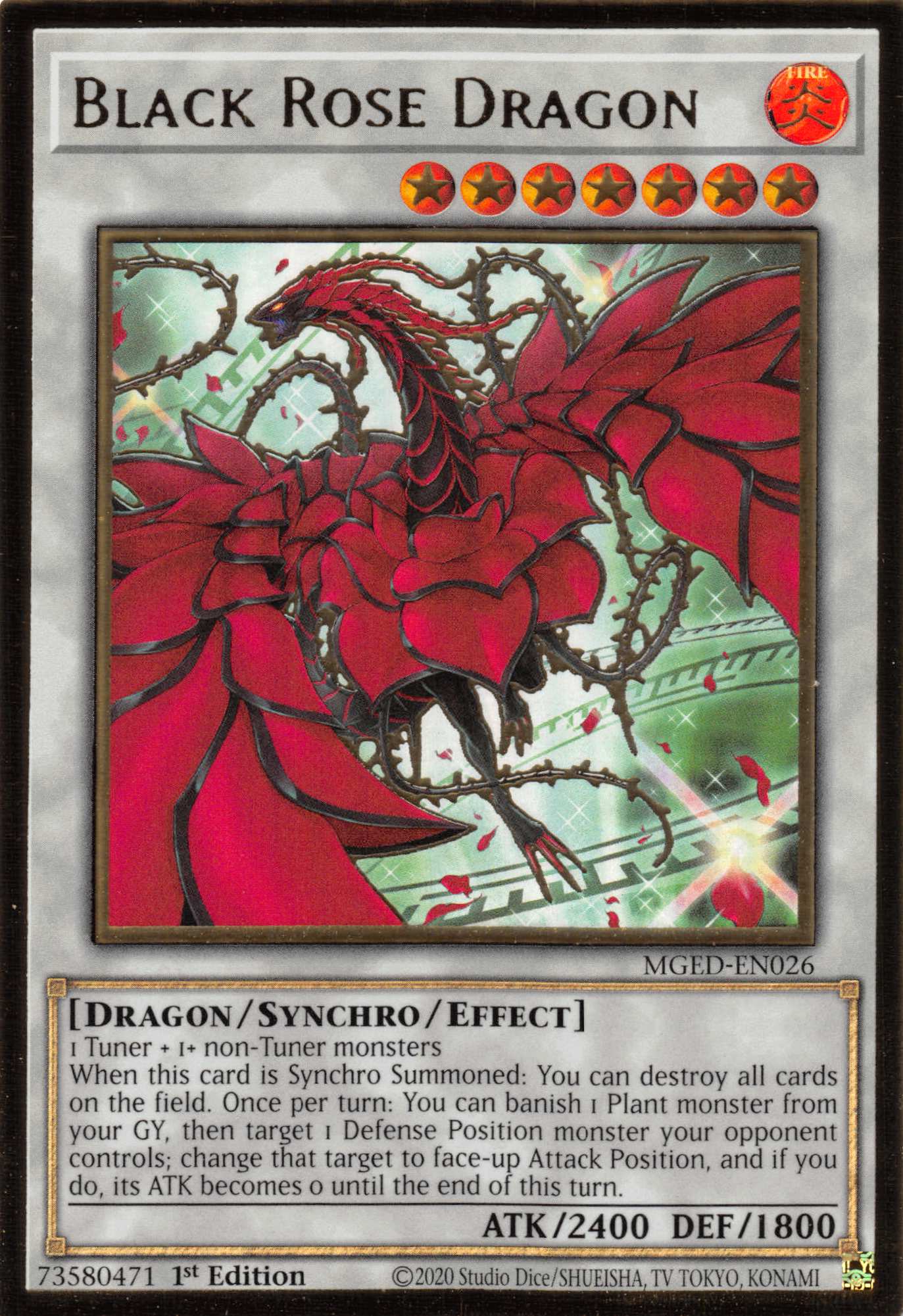 Black Rose Dragon (Alternate Art) [MGED-EN026] Gold Rare | Good Games Morley