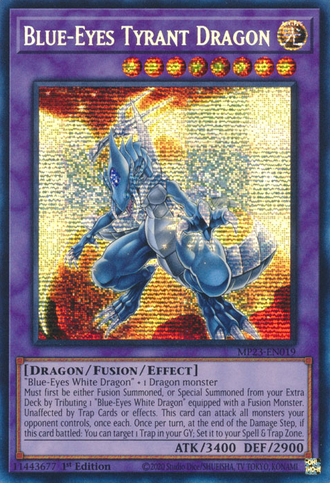 Blue-Eyes Tyrant Dragon [MP23-EN019] Prismatic Secret Rare | Good Games Morley