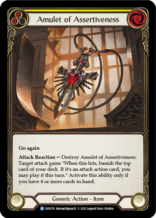 Amulet of Assertiveness [EVR176] (Everfest)  1st Edition Cold Foil | Good Games Morley