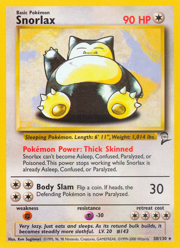 Snorlax (30/130) [Base Set 2] | Good Games Morley